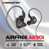 Monster AirFree AK901 Type-C Wired Earbuds with Microphone 3.5mm Wired in-Ear Earphones HiFi Stereo Headphones for Sports Gaming