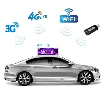 Taxi  LED Car 4G WIFI Rear Window Taxi Top Display Advertising High Brightness P5 Mint Color Brand 3-Year