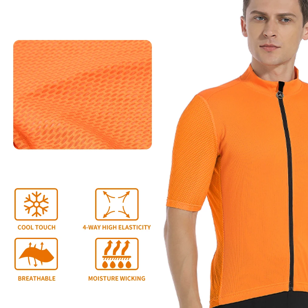 WOSAWE-Camiseta de ciclismo para hombre, Maillot de malla para bicicleta de montaña, Maillot transpirable para equipo profesional