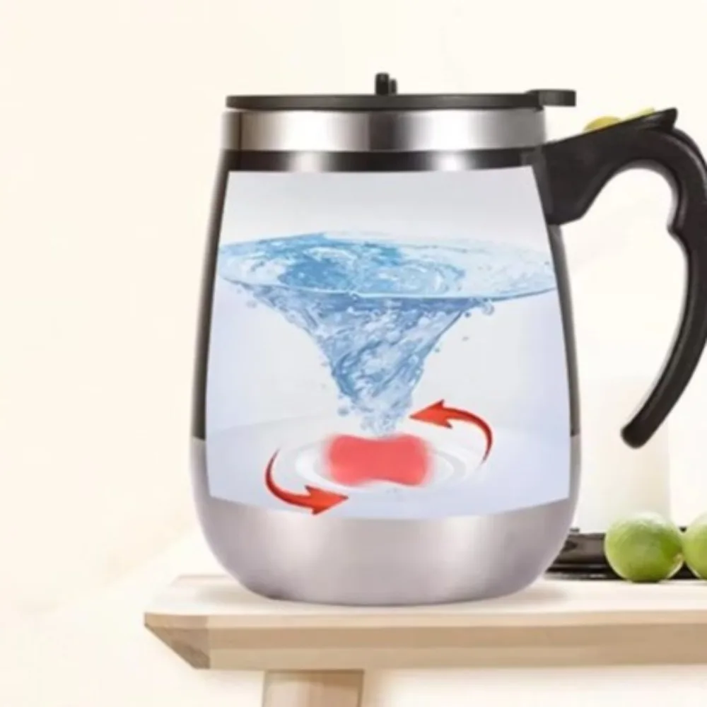 Gift 450ml Self Stirring Mug Stainless Steel Automatic Lazy Mixer Electric Creative Coffee Blender Tea