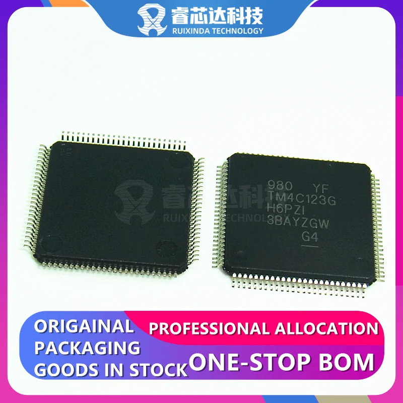 TM4C123GH6PZI LQFP-100 TM4C123GH6PZIR ARM Cortex-M4F Tiva C Microcontroller IC 32-Bit Single-Core 80MHz 256KB FLASH 100-LQFP