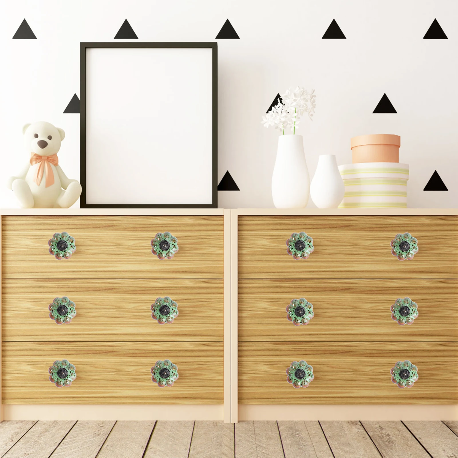 

6 шт. прочные тыквенные керамические ручки для ящиков шкафа, ручки для шкафа, мебели, ручки для ящиков