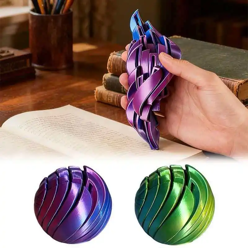 3D Slime Ball Fidget Toy Spiral Stress Relief Sensory Toy For Kids Adults Christmas Birthday Party Gifts Anxiety Relief Toys
