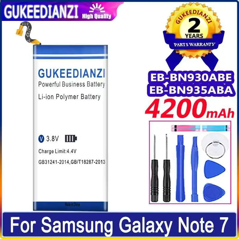 

Аккумулятор мобильного телефона для Samsung Galaxy Note 7, долговечный, высокий 4200 мАч, EB-BN930ABE EB-BN935ABA