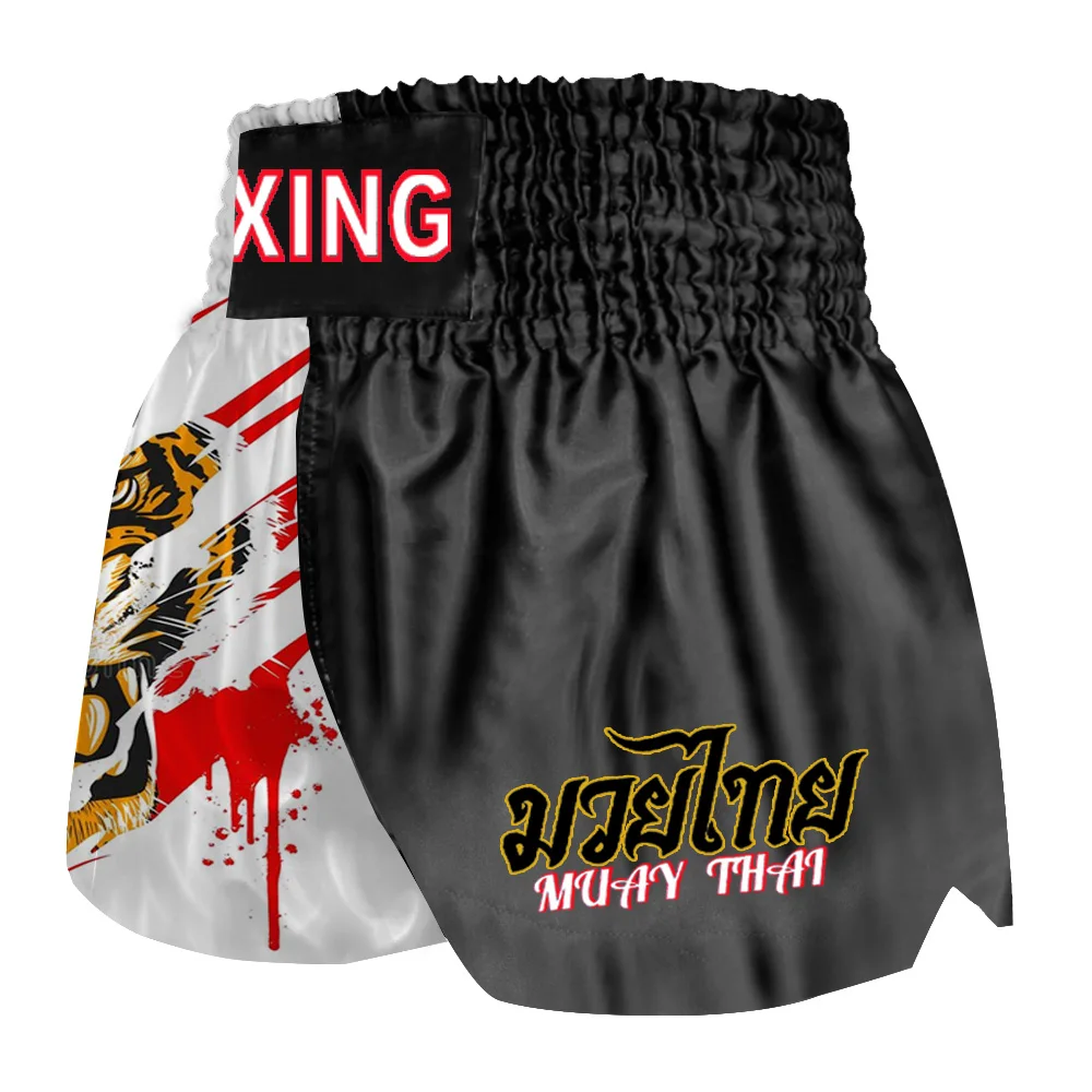 Dostosowane spodenki bokserskie Muay Thai dla mężczyzn kobiet dzieci Kickboxing walki MMA Trunks Sanda Grappling Bjj sportowe krótkie spodnie