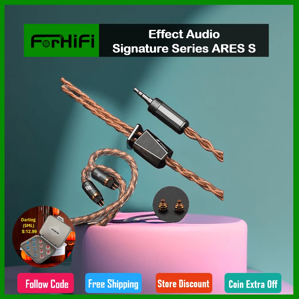 

Effect Audio Signature Series ARES S Earphone Cable ConX 2Pin 0.78 /MMCX Connector With Swappable Termination Plugs 2.5/3.5/4.4