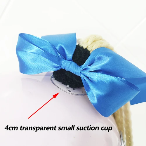 Imagen 2 del producto 2 uds nuevo estilo casco de motocicleta trenzas decoración coletas peluca moto ciclismo casco de esquí decoraciones trenzas para mujeres niños