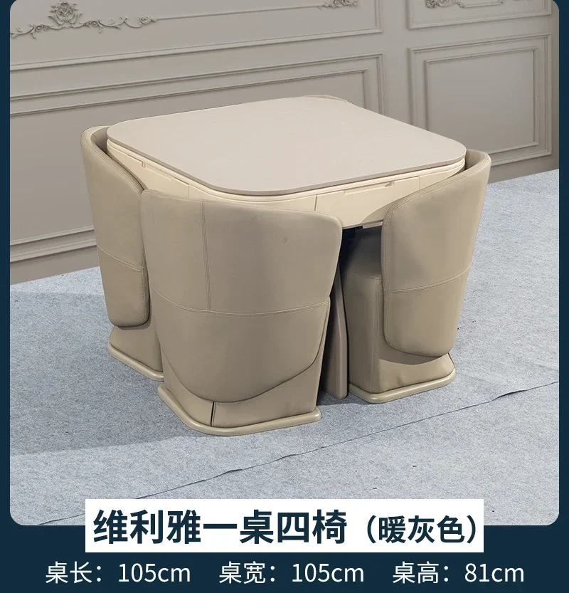 Solid mahjong machine Automatic dining table Dual-purpose tea table Integrated electric mahjong table Mute machine