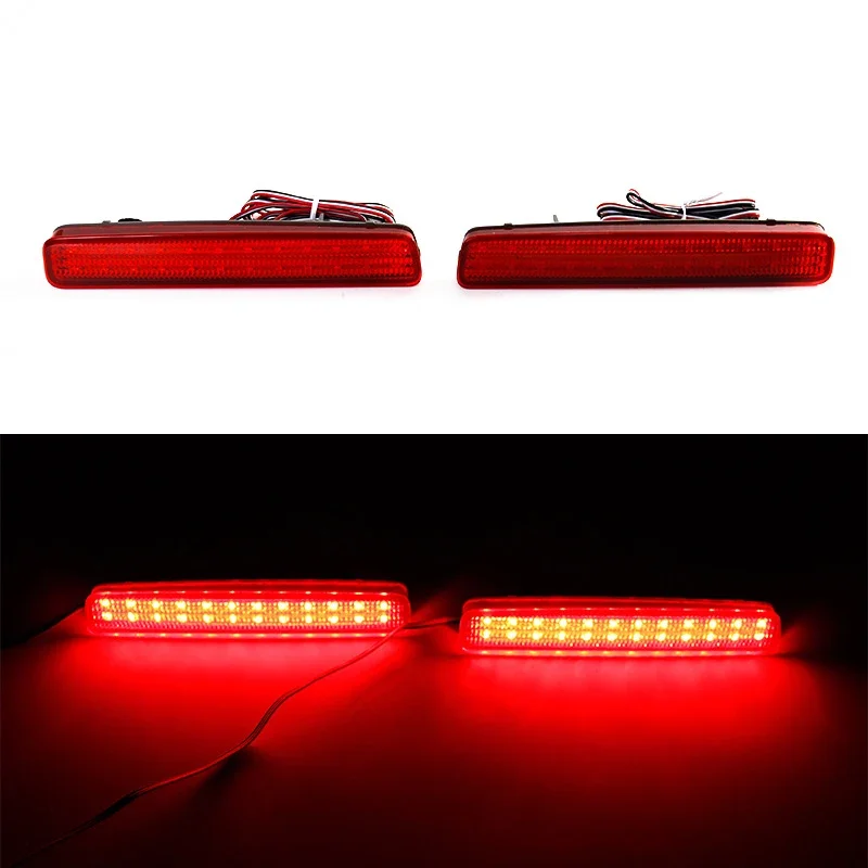 2 Pcs 12V Highlight Car Brake Light Fit for Toyota Prius 80 Series Auto Modification Rear Bumpe Reflector Warning Tail Lamp