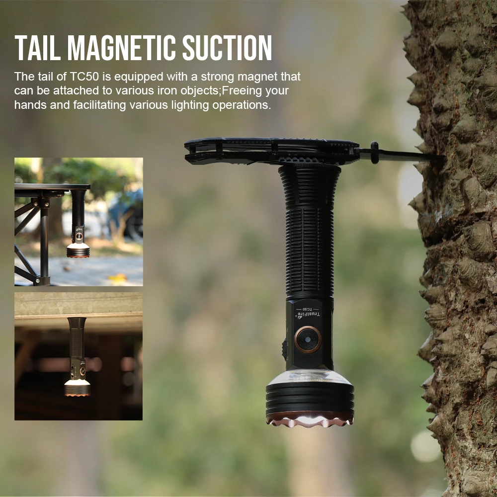 TrustFire Multifunctional Rechargeable Tactical Flashlight High-Performance 5100L Camping Light for Search,Self Defense