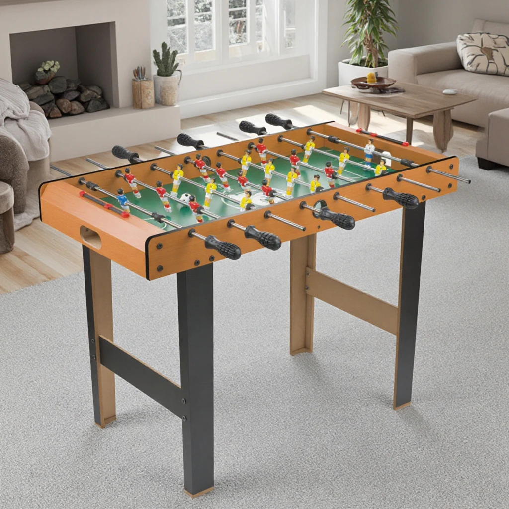 33-Inch classic wooden tabletop football table for indoor