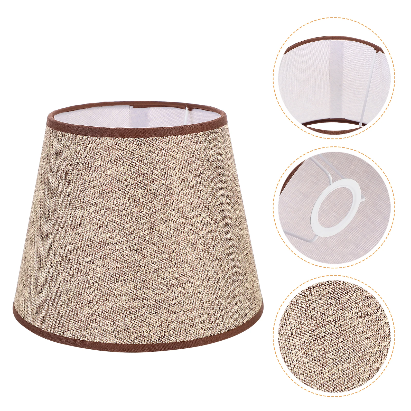 

Lampshade Housing Fabric Table Cylinder Cloth Iron Fabric-wrapped Cute Lampshades
