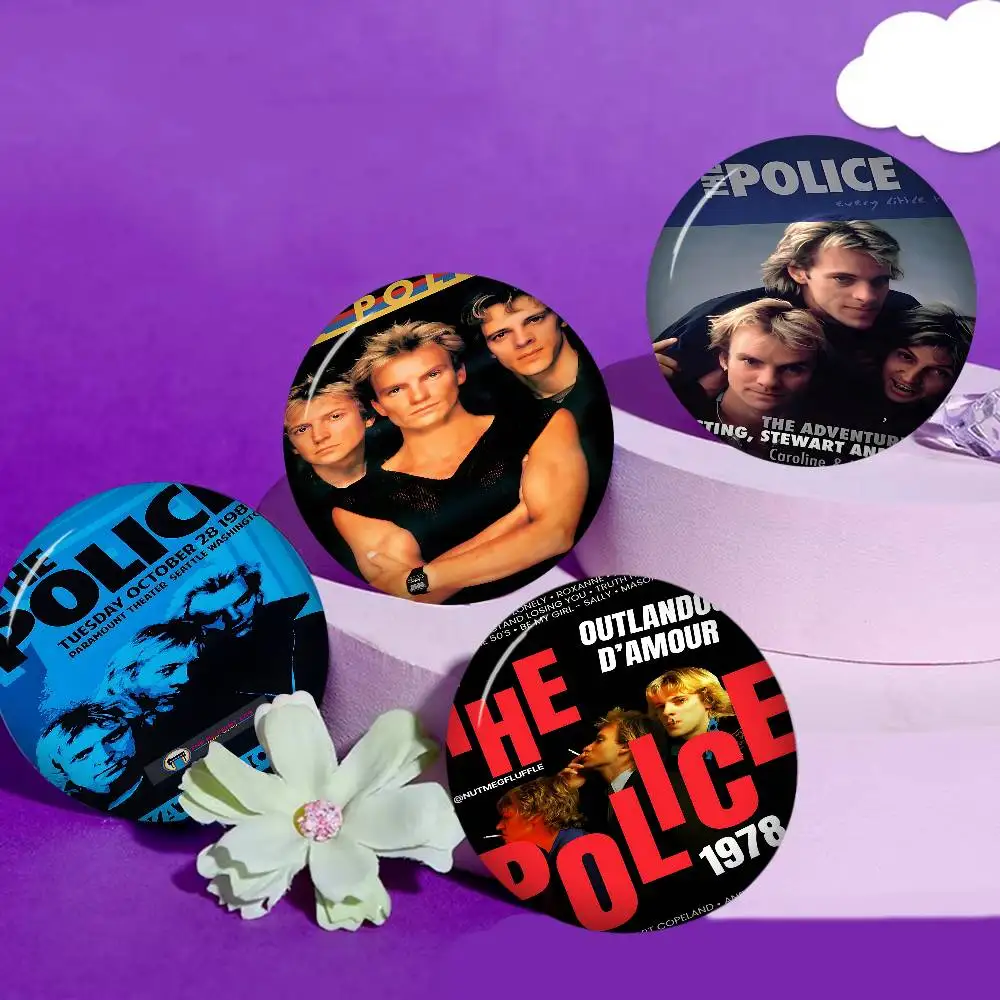 Rock Band The P-police 58mm Animals Funny Brooches Badge Backpack Clothes Gift Accessory