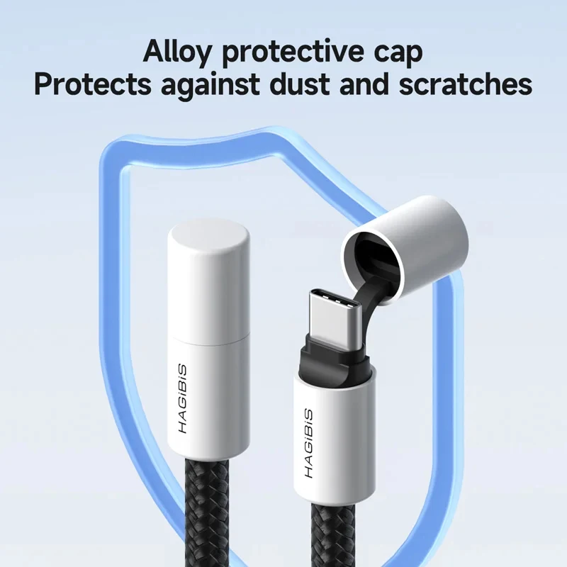 A+for 240W USB-C Cable PD3.1 Fast Charging Braided with Protective Caps Type-C