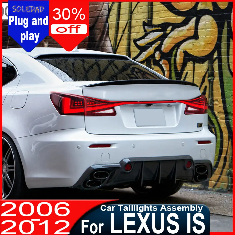 

Car Tail Lights for LEXUS IS IS250 2006-2012 new style full led DRL Car Through Taillights Assembly Signal Auto Accessories Lamp