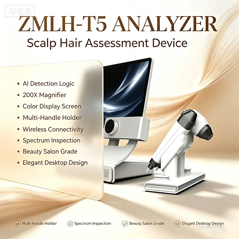 Hot Sale T5 AI Scalp Analyzer 15.6 Inch Touch Screen Skin Moisture Test Hair Follicle Tester Available 19 Languages Scalp Report