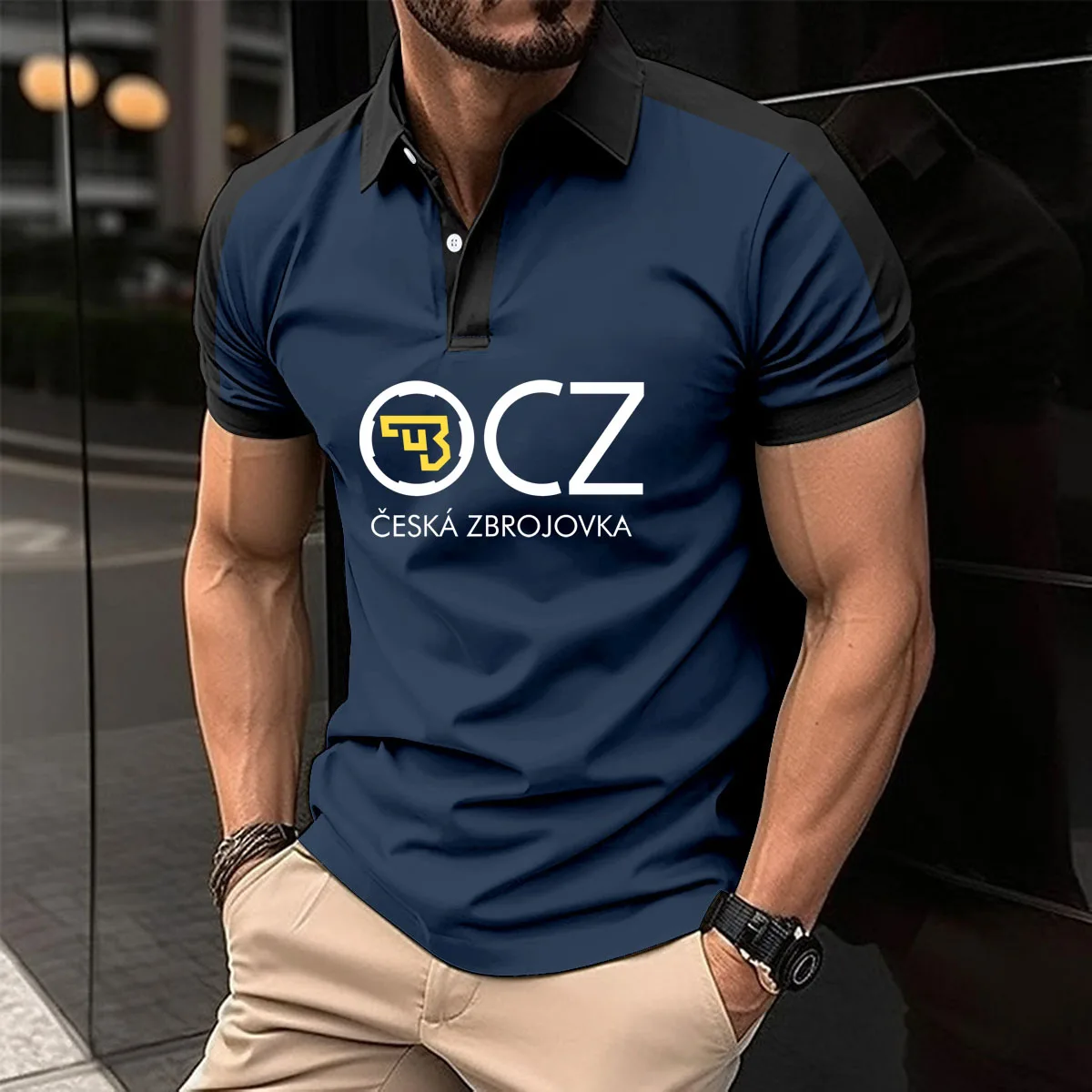 2024 Summer men's POLO shirt CZ Ceska Zbrojovka Czech Firearms cotton business men's golf shirt casual sports short sleeve
