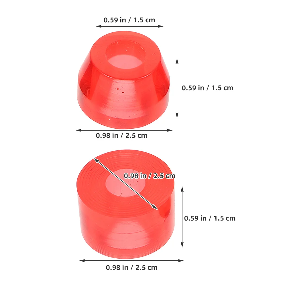 8 قطعة منصات امتصاص الصدمات لوح التزلج عالية المرونة بولي PU وسائد مقاومة للصدمات تعزيز الاستقرار كأس لوح التزلج غسالات