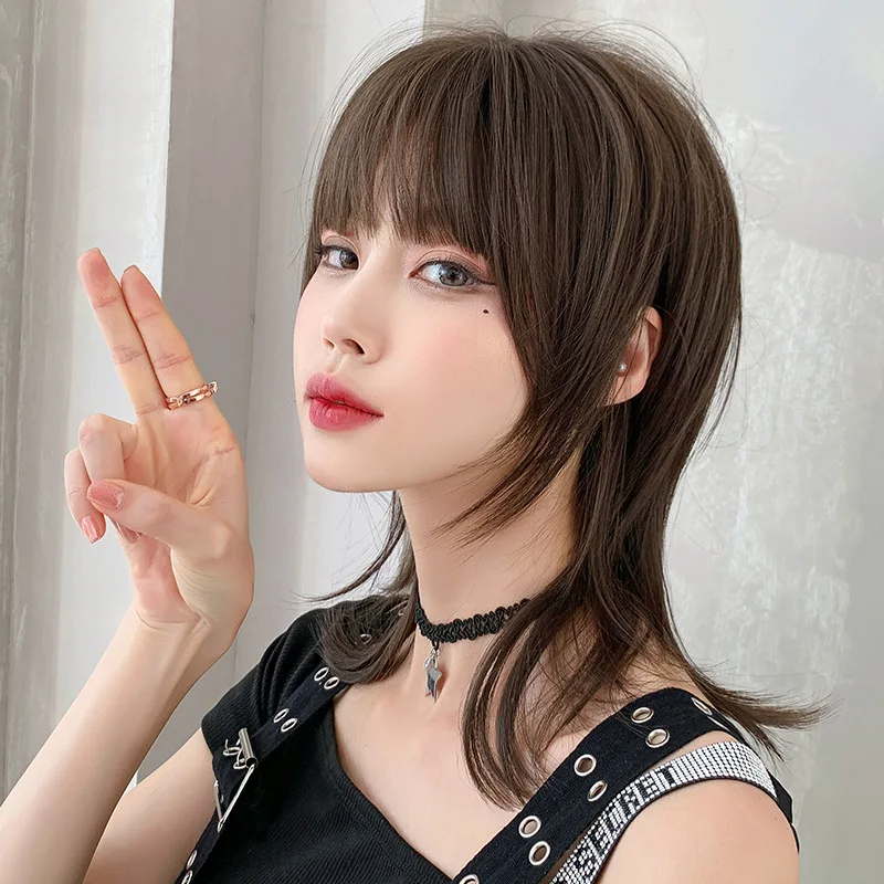 

Synthetic Short Hair Wig Women Natural Full Head Party Daily Fashion Trendy Wolf Cut Mullet Celebrity Style