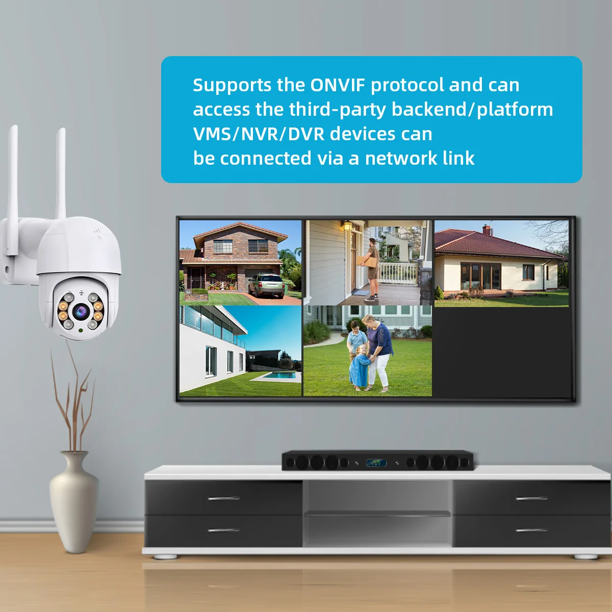 8MP 4K Ultra HD Surveillance Camera Security Monitor Outdoor 5X Digital Zoom Smart Home H.265 Auto Tracking PTZ WiFi IP Camera