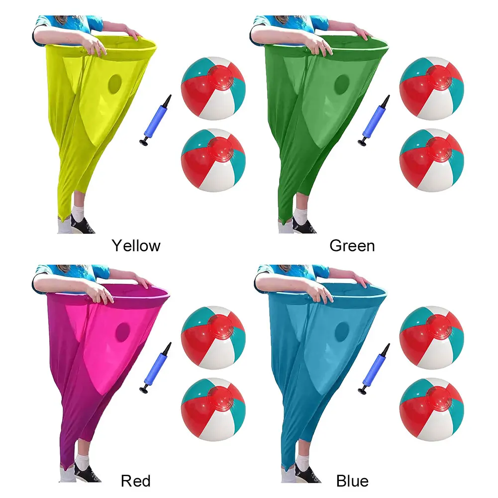 Pantaloni da gioco per feste Freaky con 2 palline rimbalzanti e 1 campo con pompa ad aria Gioco per riunioni di famiglia Giocattoli da lancio per bambini Adulti