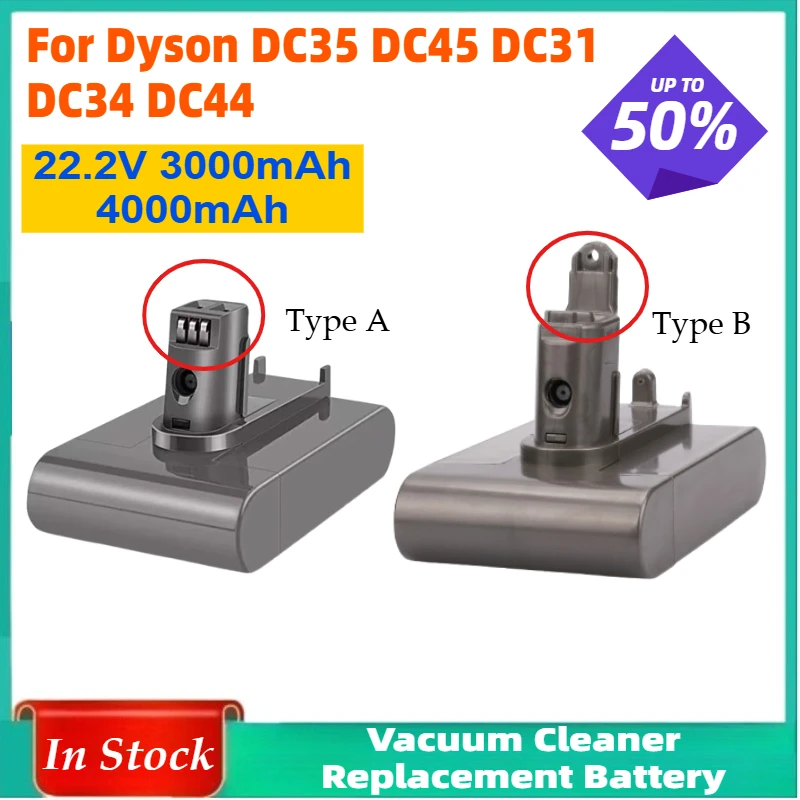 

(Тип A/B) Аккумуляторная батарея для пылесоса 22,2 В для Dyson DC35, DC45 DC31, DC34, DC44, DC31, DC35