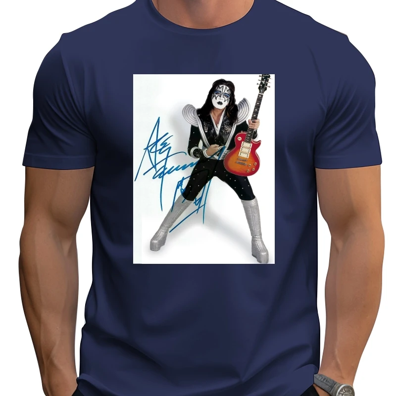 

Ace Frehley Singned Singer T shirt Tee Men Cotton All Size S-4XL Gifl II571