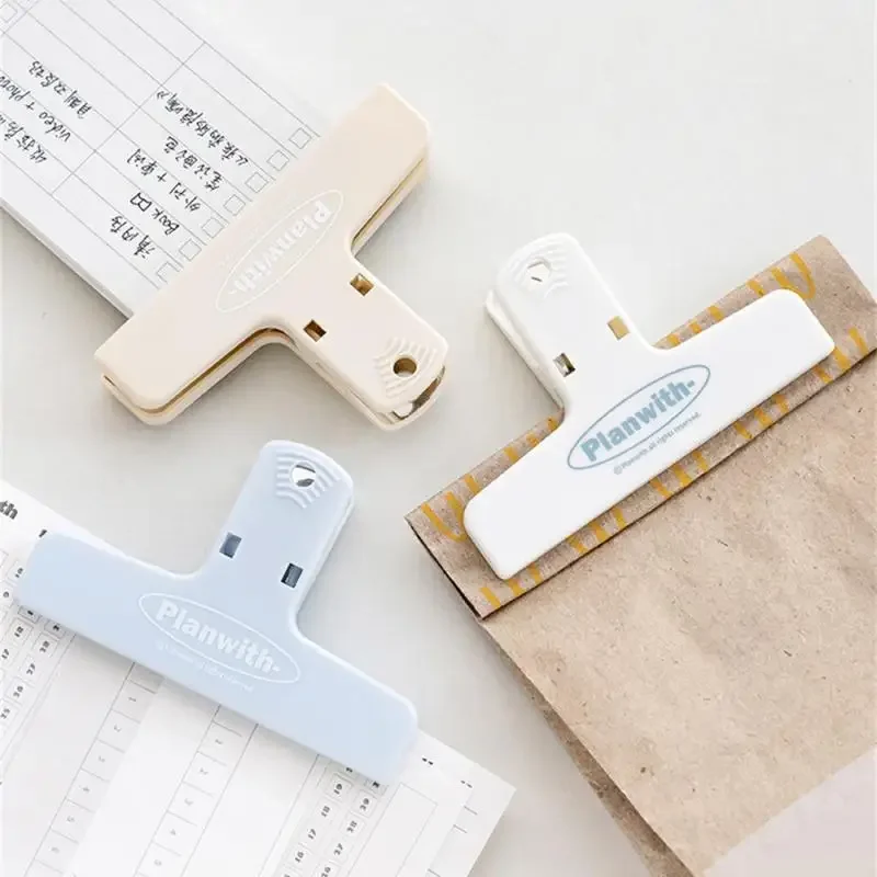 Simple Multifunctional Magnetic Clip Student Journal Stationery Office Book Securing Clip Receipt Storage Folder School Supplies