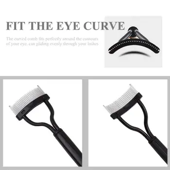 v 1 skládací oddělovač řas kovové zuby rovné kulmy na řasy kartáč na řasy hřeben řasenka kulma řas krása líčení nástroje 8 nejlepší prodej nástroj na oddělování řas pro prodlužování řas - №1