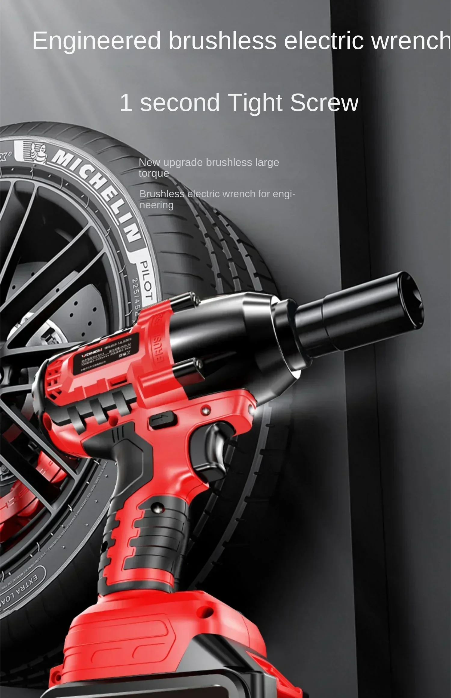 

110V/220V Professional German Electric Wrench with High Torque Brushless Lithium Battery and Impact Wrench for Powerful CC