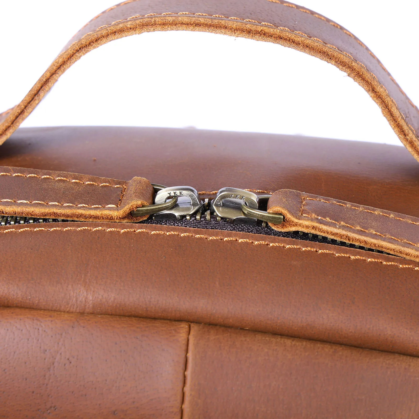 S.WORKER Vintage Echtleder-Rucksack Laptop-Tasche Crazy-Horse-Leder Schultasche Outdoor-Reise-Weekender-Schultertasche – Detail 23