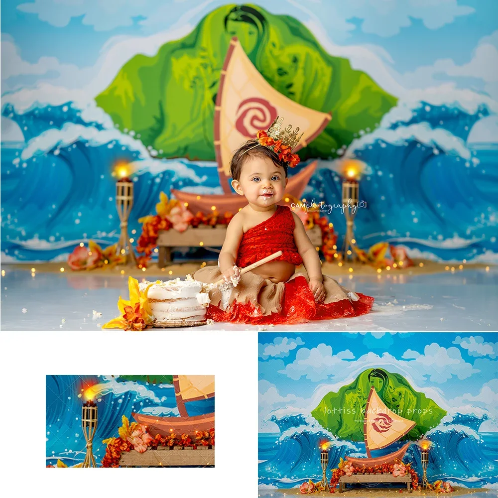 

VIKAMA Карибская Корона Гобелен на день рождения Фон для детского душа Instagram-Worthy Island-Themed Spot для фотосессии в семье