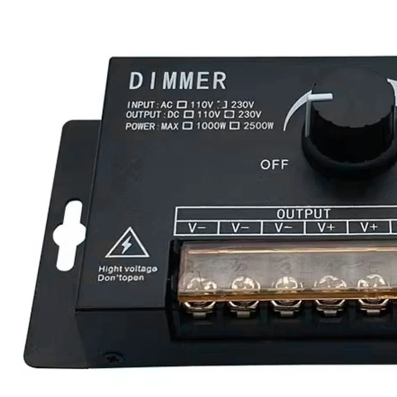 AC220V 2500W LED Switch 0-100% Stepless Dimmer Single Color LED Strip Light Brightness Adjustment Controller