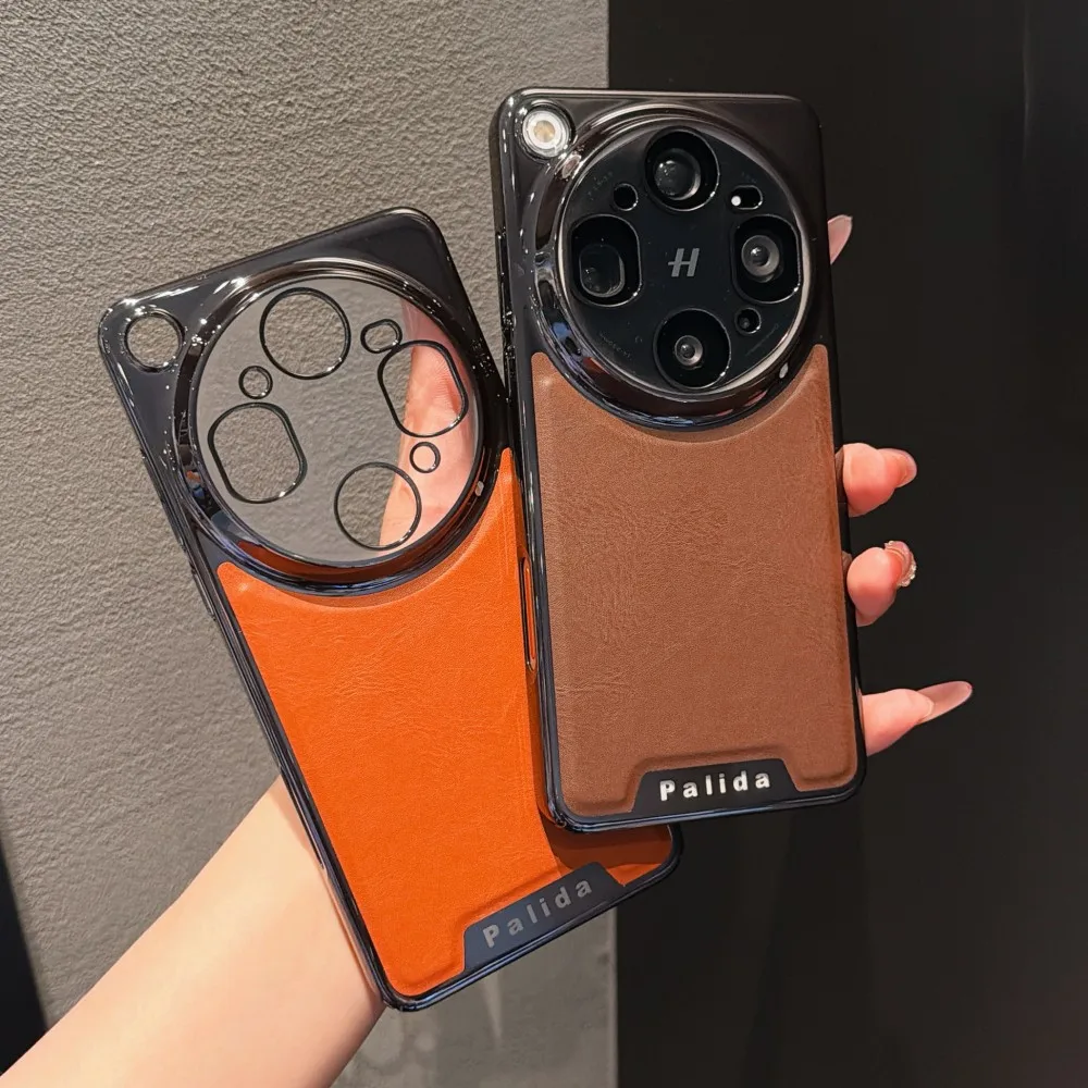 

For OPPO Find X9 Ultra Case Luxury PU leather Skin plating Lens Protective Back Cover Case For Find X9 Pro X9Ultra Phone shell