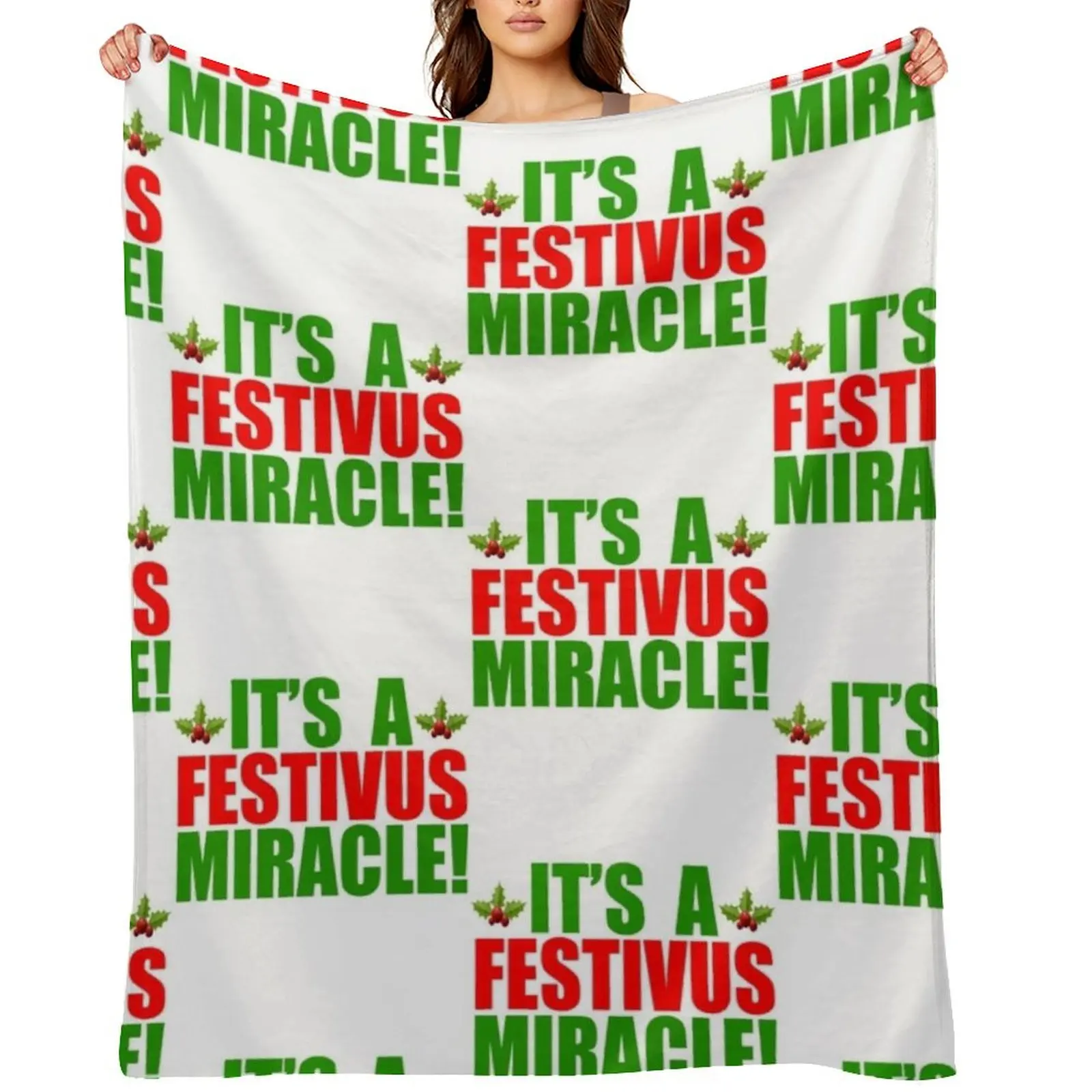 Its a Festivus Miracle Throw Blanket Retros Softest Custom heavy to sleep Blankets