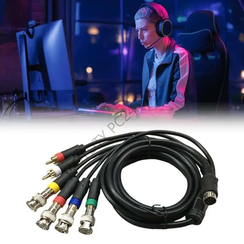 H7BA Strong Gold Plate RGBS Cable Including Oxygen Easy Copper & Shielding RGBS Accessory for Stable Signals Transmission