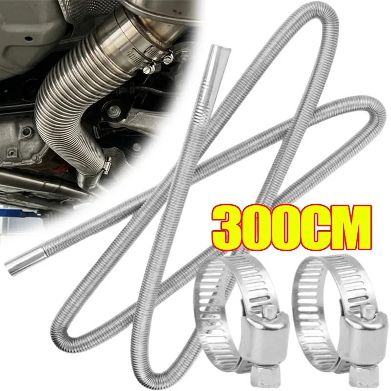 

Vent Hose 60-300cm Stainless Steel Tube For Car Air Heater With Hose Clamp