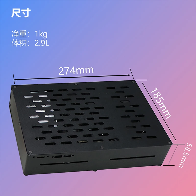 

A3 Mini External PC Case Mini-ITX Gaming Computer Chassis Vertical/Horizontal Desktop Acrylic Frame Supports 2.5-inch 7mm SSD