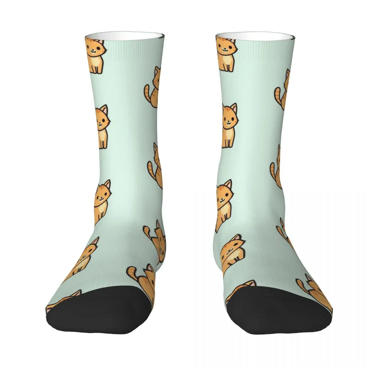 

Orange Tabby Cat Socks Running designer luxe ankle Ladies Socks Men's