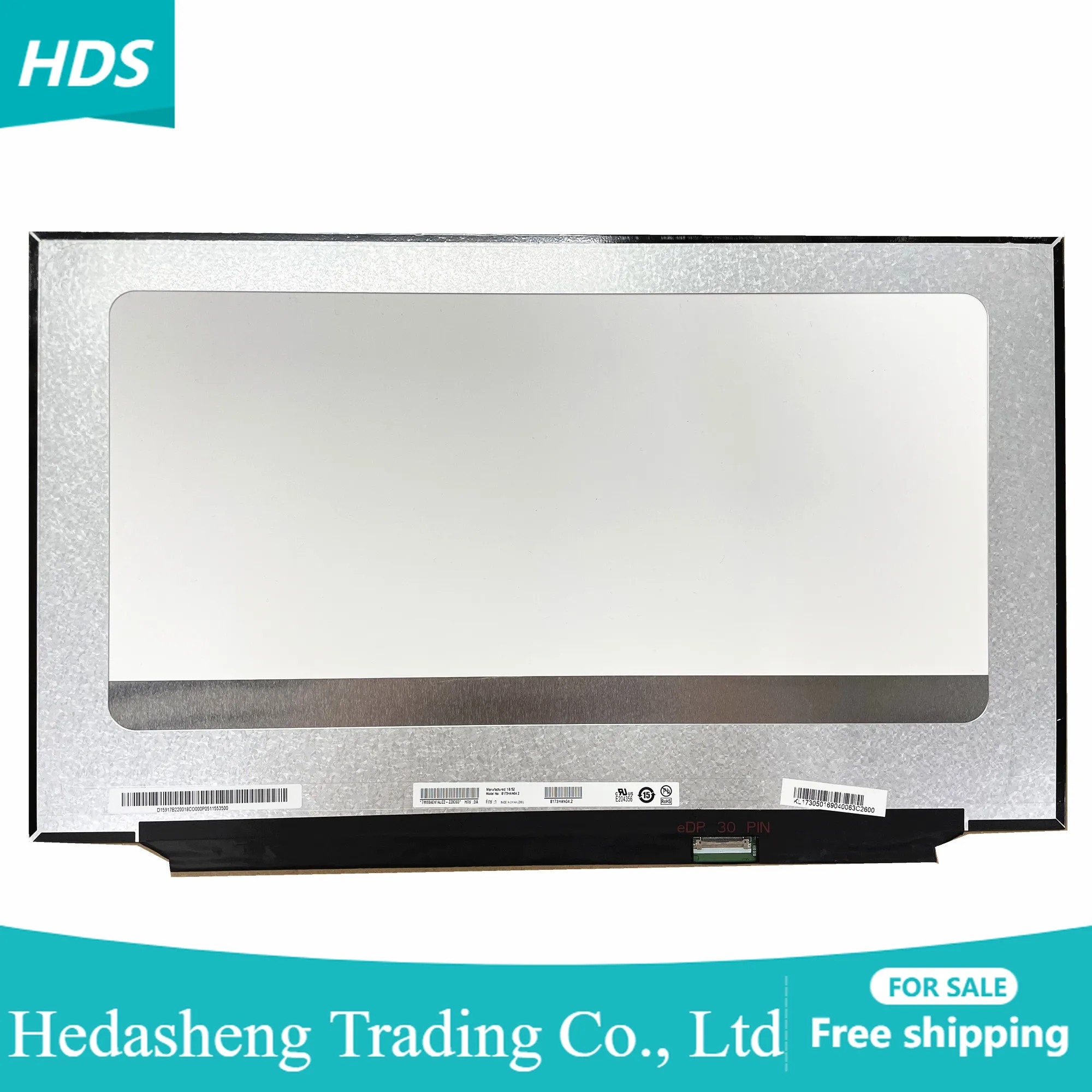 

B173HAN04.2 fit NV173FHM-N4C NV173FHM-N46 17.3Inch EDP 30 Pins 1920×1080 IPS FHD LED Display Panel Laptop LCD Screen