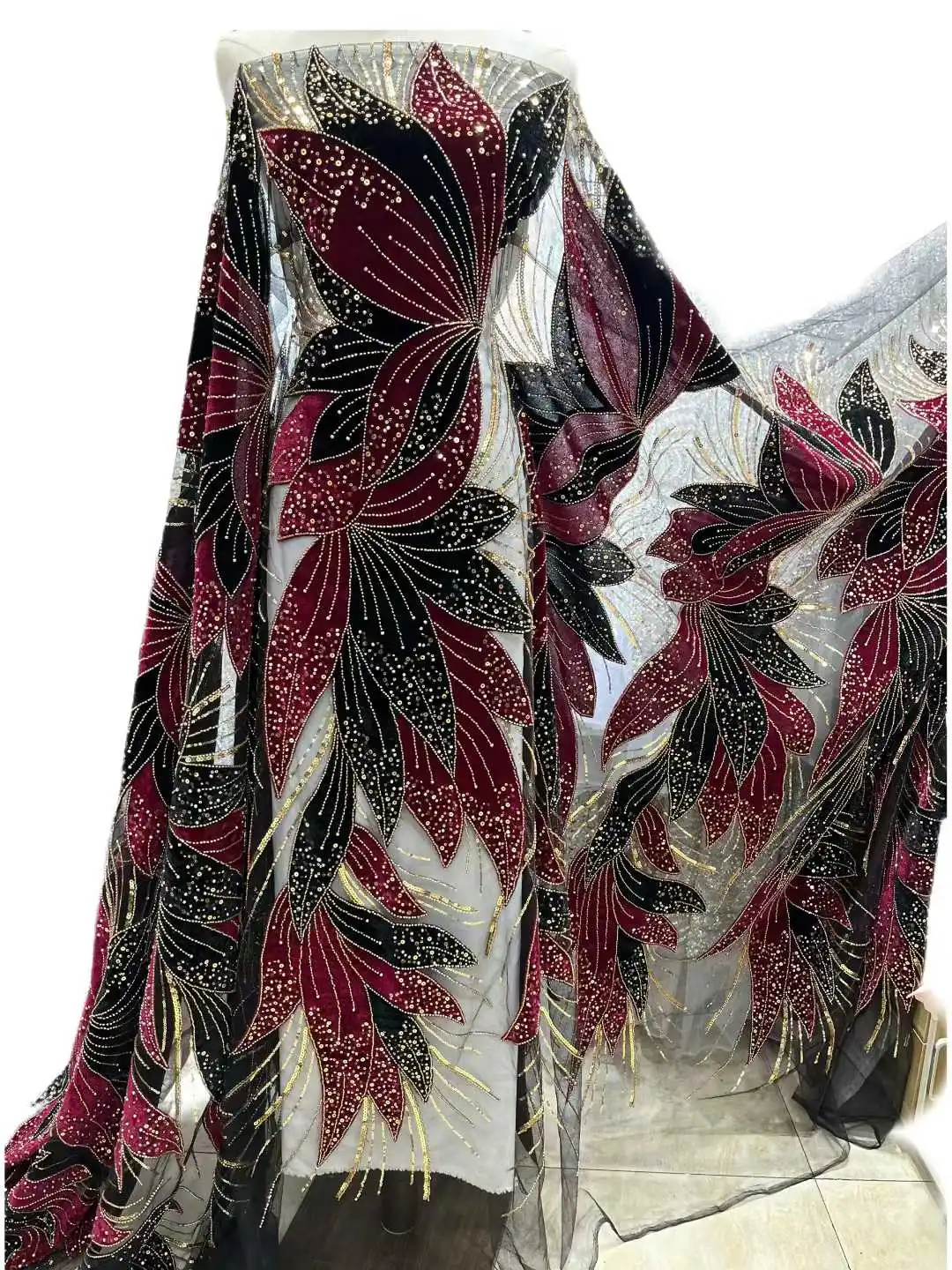 

Модные африканские бархатные кружевные ткани 2025, высокое качество, женские вечерние женские вечерние ткани с вышивкой, нигерийские французские кружевные материалы для свадьбы