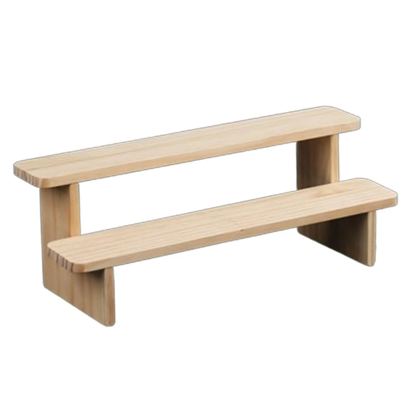 Wooden Display Riser Stand Spice Rack Cupcake Stand Countertop Display Shelf Wood Display Riser Shelf for Makeup Figurine Toy
