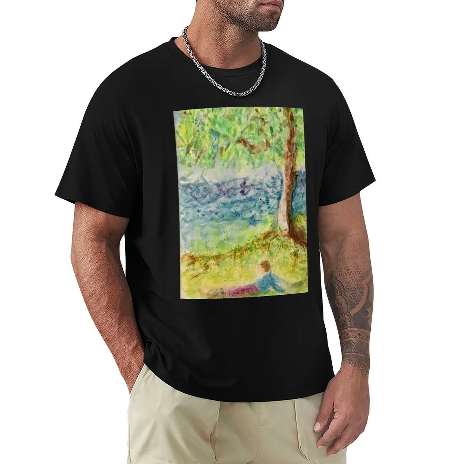 The Tree and Me T-Shirt Work Daily Short Sleeve Top