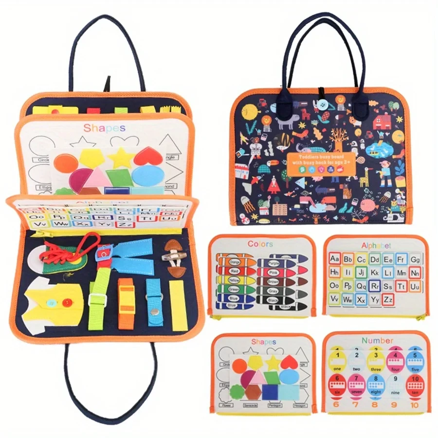 Placa ocupada montessori brinquedos presentes, brinquedos sensoriais, brinquedos educativos de viagem, atividades pré-escolares para aprender habilidades motoras finas