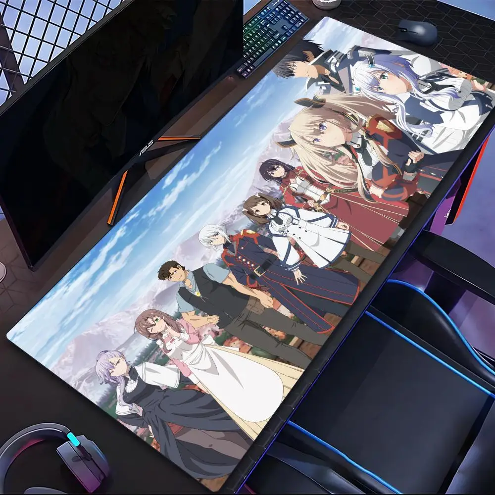 

The Misfit Of Demon King Academy Mouse Pad Tablet Laptop xl desktop mouse mat cute HD printing Gaming keyboard pad Player 90x40