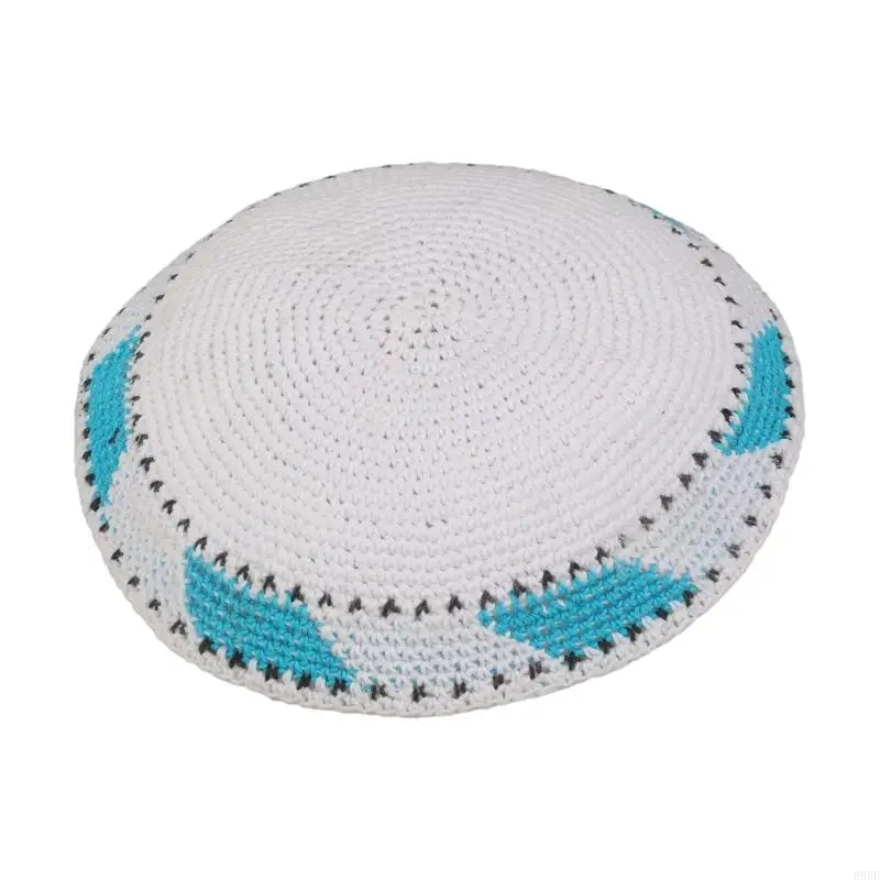 B95f العين التي تصطاد قبعة Yarmulke مع بوليستر ناعم مثالي لمناسبة الحفلة الراقصة والملابس غير الرسمية موسم مختلف #2
