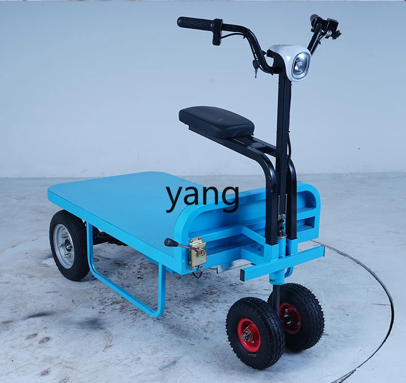 

yjq upside down donkey electric flat cart trolley greenhouse orchard pulling freight truck