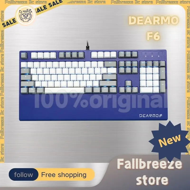 

Dearmo F6 Gamer Mechanical Keyboard Wired Keyboard Rgb Backlit Abs Waterproof E-Sports Keyboard Hot Swap Gaming Keyboards Gifts