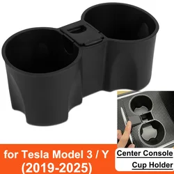 Center Console Cup Holder Insert for Tesla Model 3 Y 2025 2023 Silicone Interior Slot Slip Drink Bottle Limiter Accessories 2024