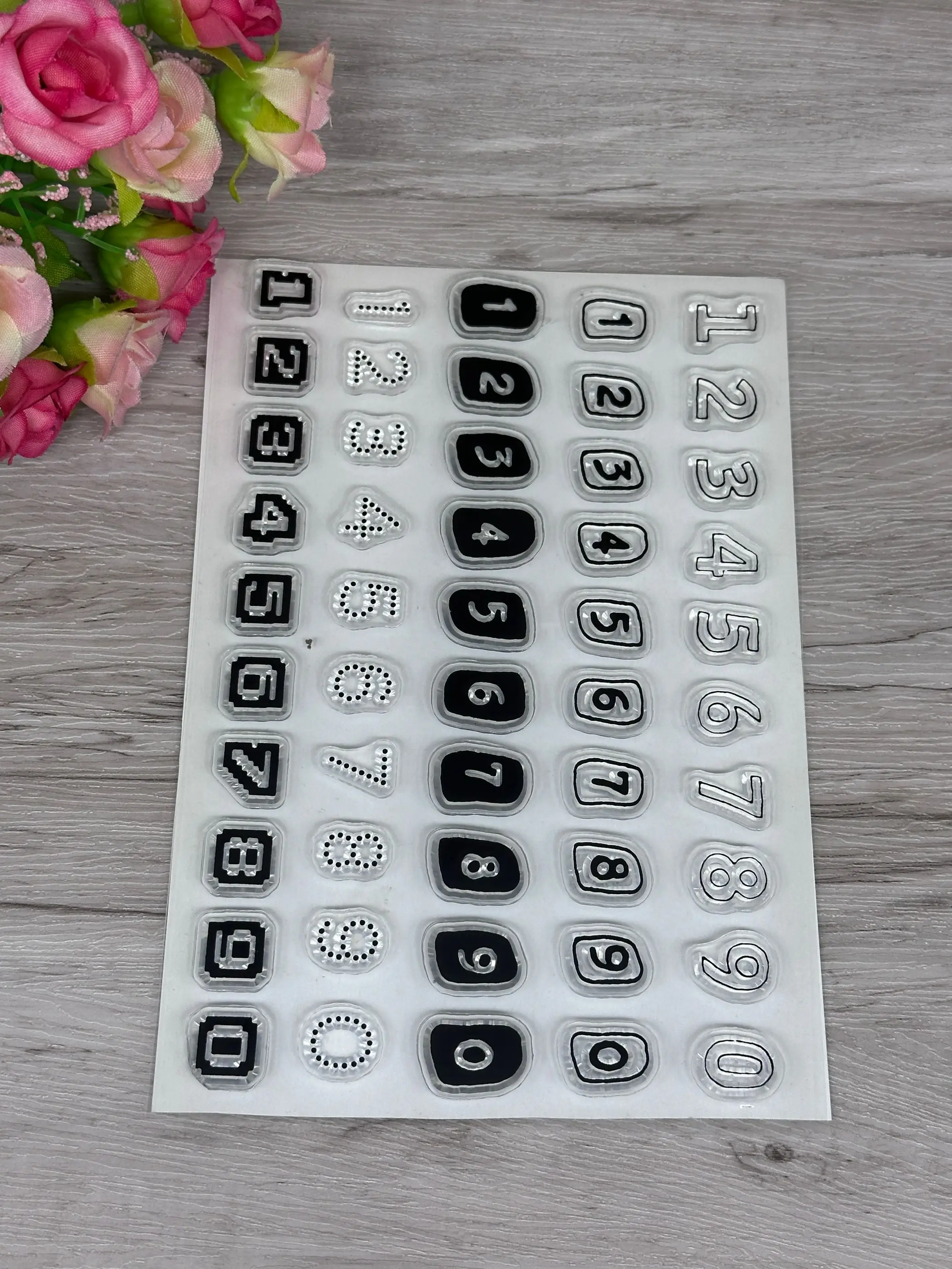 2025, neue Zahl, Stapelstempel, klare Stempel für Scrapbooking, transparentes Silikonkautschuk, DIY-Fotoalbum-Dekor